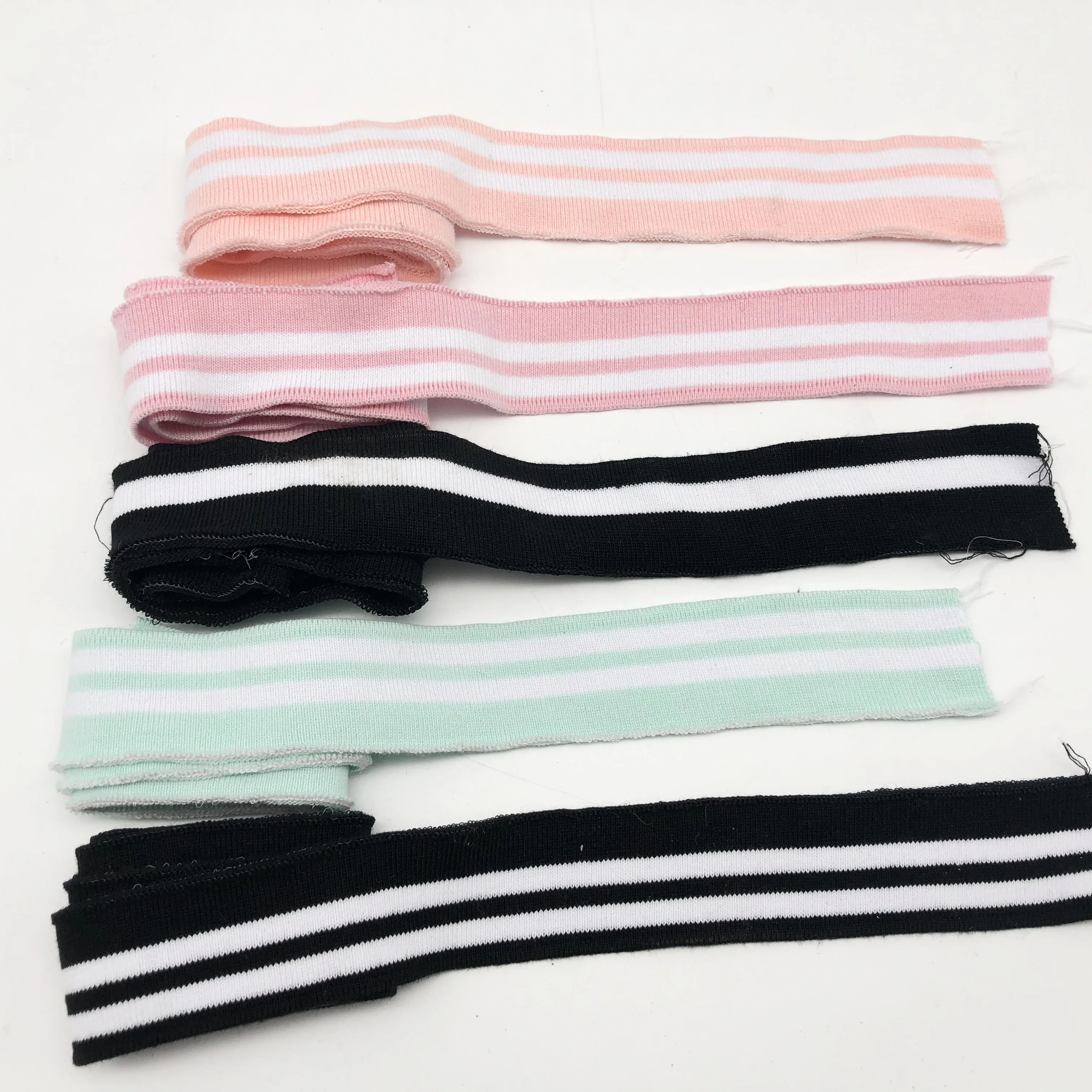

10pcs Summer Polyester Cuffs T-shirt Neckline Lower Hem Rib for Clothing Accessories