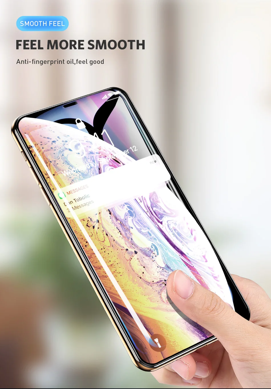 USLION 10D Защитное стекло для iPhone X XR XS MAX закаленное стекло полное покрытие iPhone 6 6s 7 8 Plus защита экрана