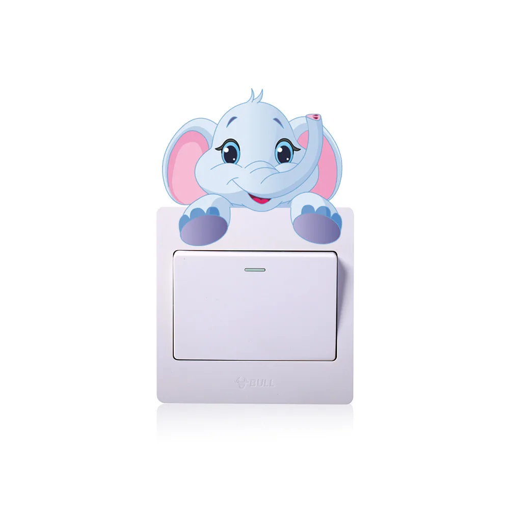 

Cartoon animal 3D Wall Stickers Light Switch Decor Decals Art Mural Baby Nursery Room