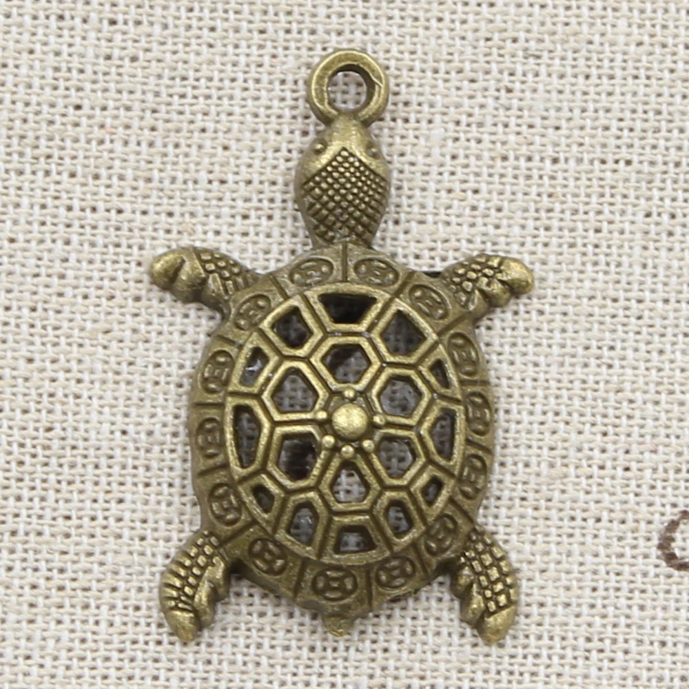 Подвеска в античном стиле с черепахой 38x25 мм 4 шт.|making pendant|hollow charmcharm charm |