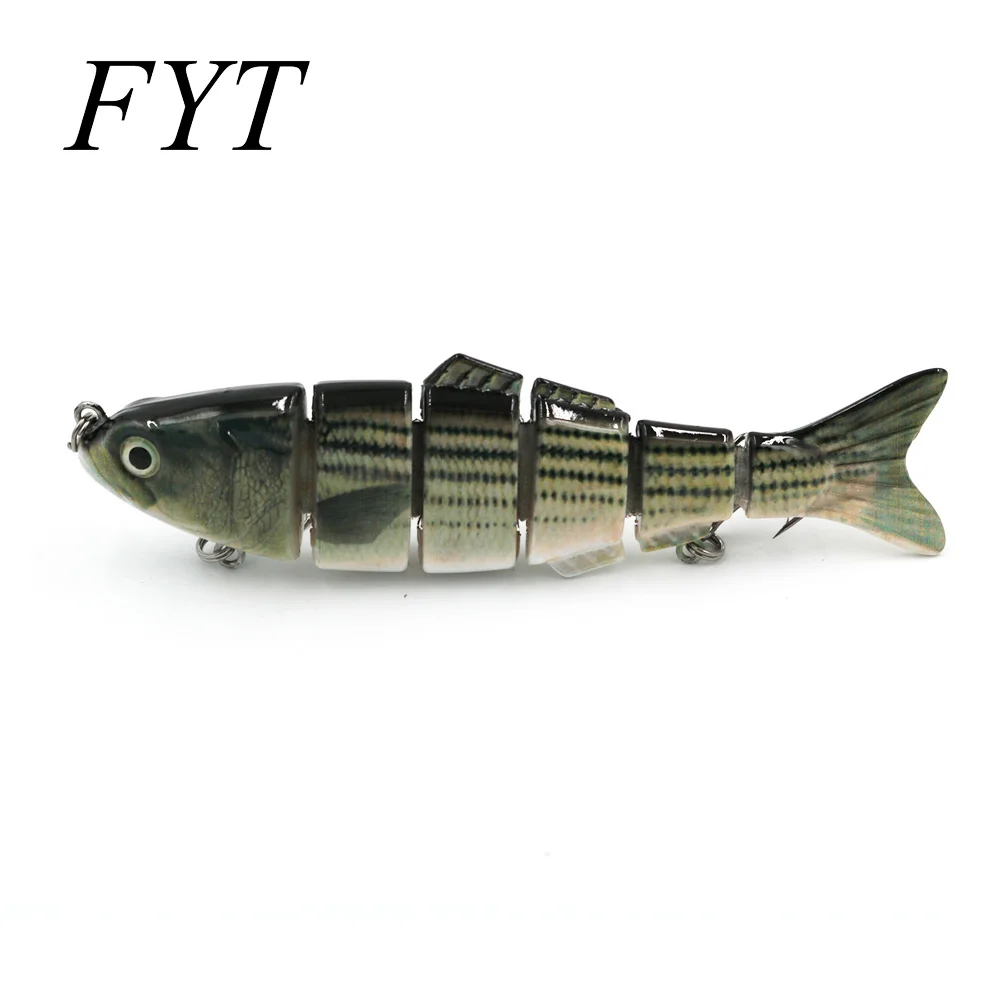 1 قطع 12.5 سنتيمتر 25 جرام 6-segement isca الاصطناعي موسكي بايك إغراء الصيد السحر swimbait crankbait الصلب بيت الصيد التبعي