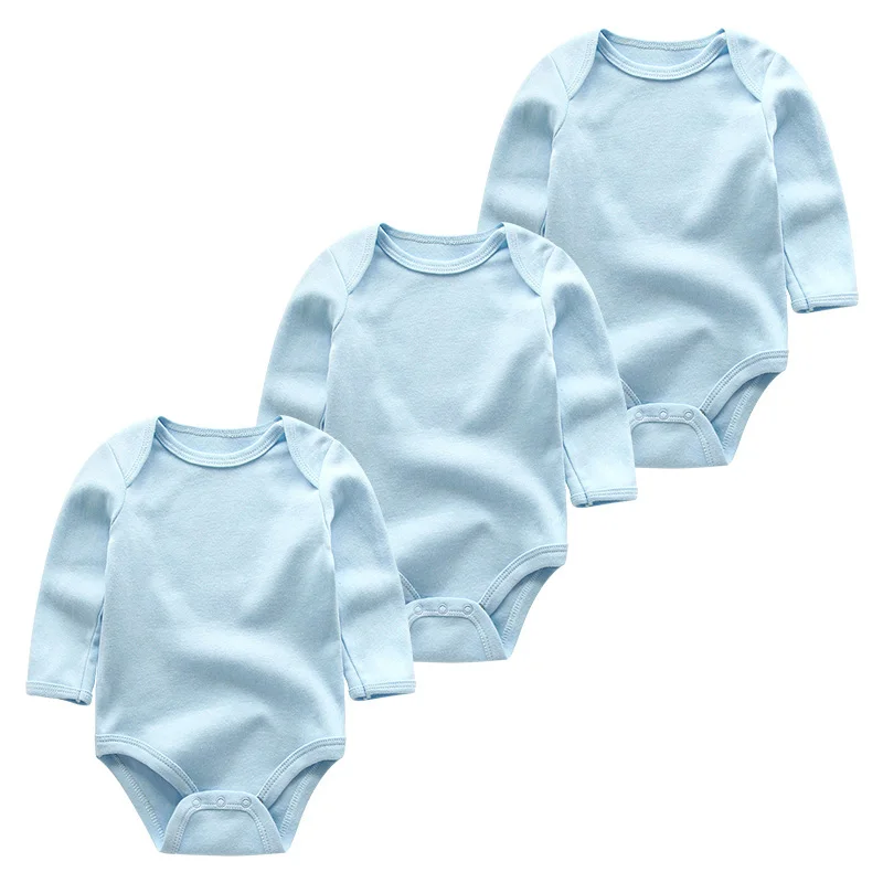 3 шт./лот одежда для малышей комбинезон новорожденный инфантил одежда roupas de bebe с длинными рукавами костюмы для малышей Детские пижамы сдельник для ребенка - Цвет: Baby Clothes