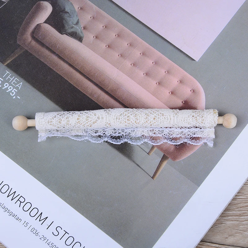 

1:12 Miniature Doll House lace Curtains Dollhouse Miniatures Accessories Furniture DIY Doll House Decoration Window Valance