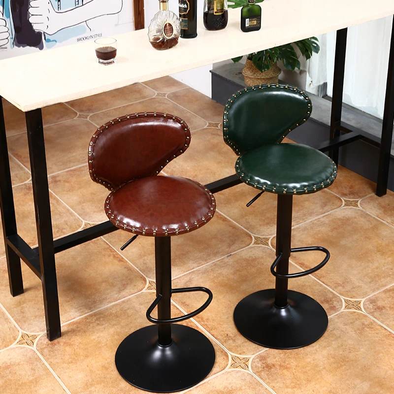 

15% Best American Wrought Iron Bar Chair Retro Bar Chair Lift Home High Stool Bar High Stool Continental Rotating Bar Stool