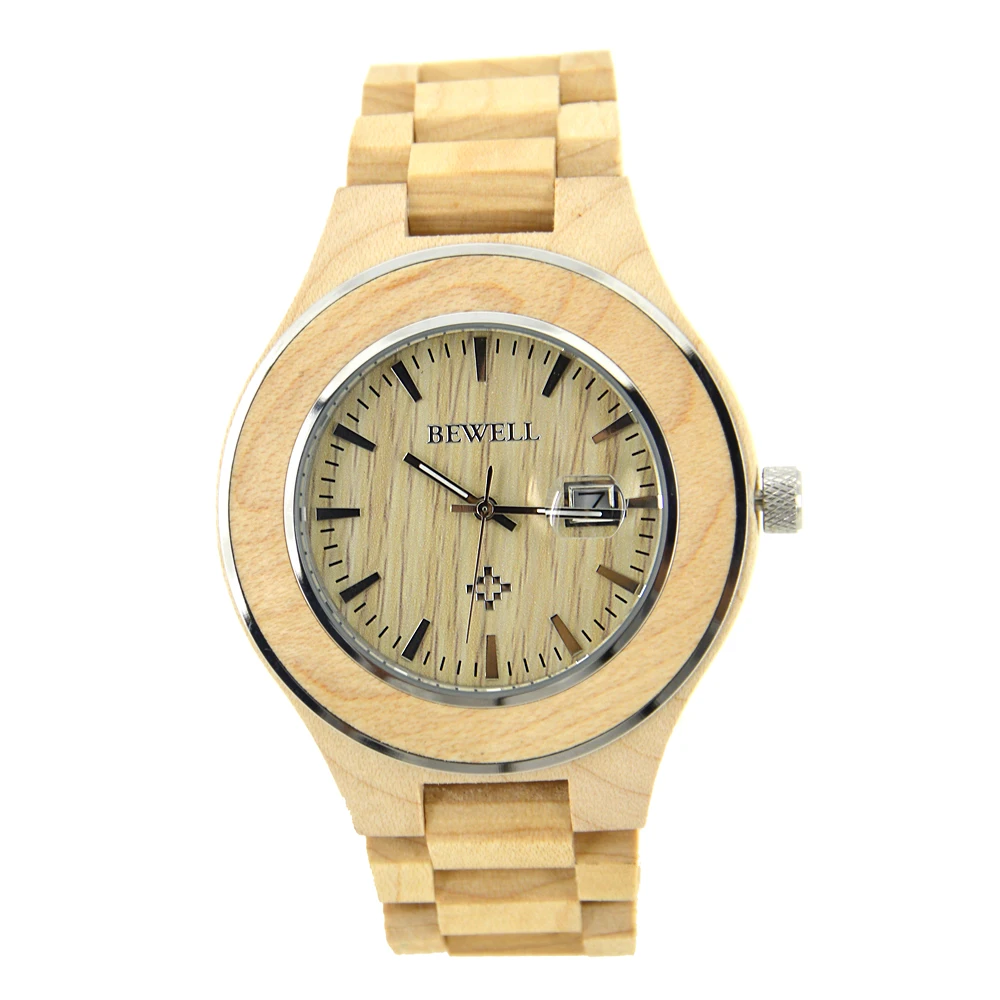 BEWELL WOODEN WATCH