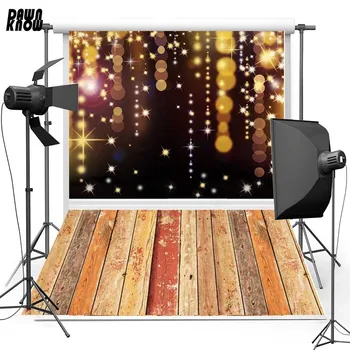 

DAWNKNOW Golden Shimmer Wall New Flannel Photography Background For Kids Floor Vinyl Backdrop For Wedding Photo Studio F477