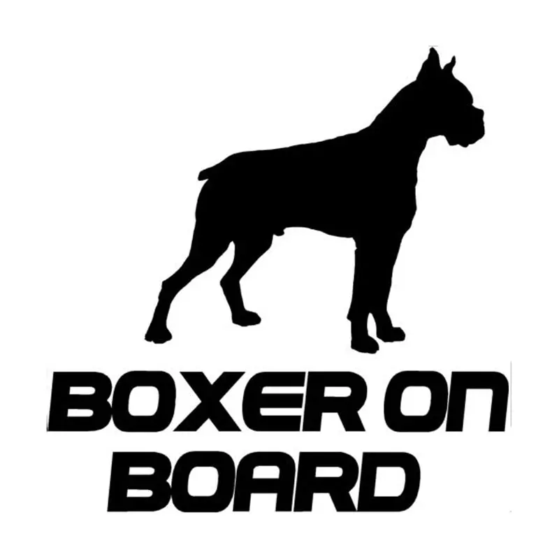 

16.2cm*16.5cm Creative Personality Boxer On Board Remind Car Tail Stickers Accessories C5-1254