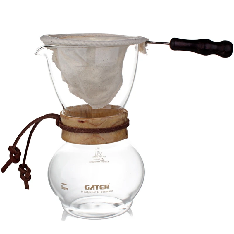 Coffeeware اكسسوارات الزجاج القهوة Percolators القهوة صانع مجموعة يده الفانيلا بالتنقيط فلتر المطبخ أداة JY