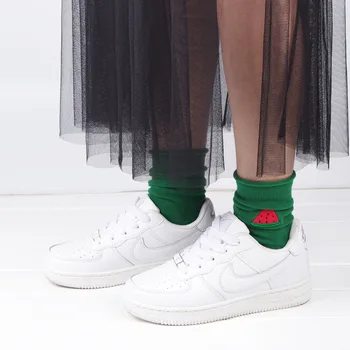 

original South Korea in the tube pile of socks and fruit embroidery series 100% cotton socks
