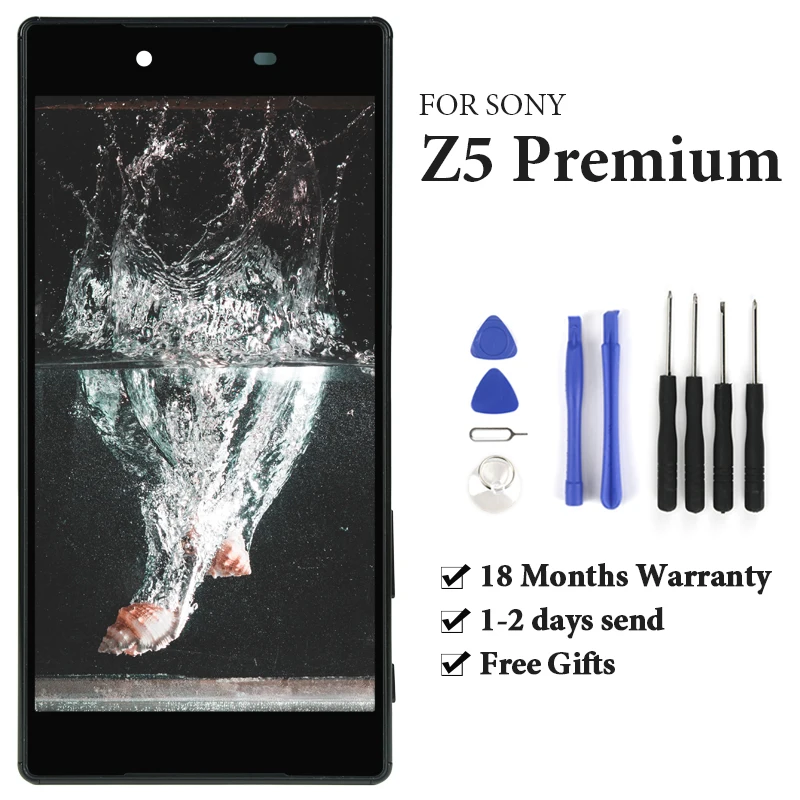 

1pc For Sony Xperia Z5 premium Z5 Plus Display 5.5" LCD Screen Digitize Phone Replacement Assembly Compatible No Dead Pixel