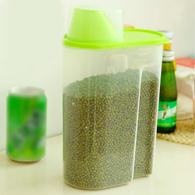 

2.5L Plastic Kitchen Food Pasta Cereal Grain Bean Rice Storage Container Box