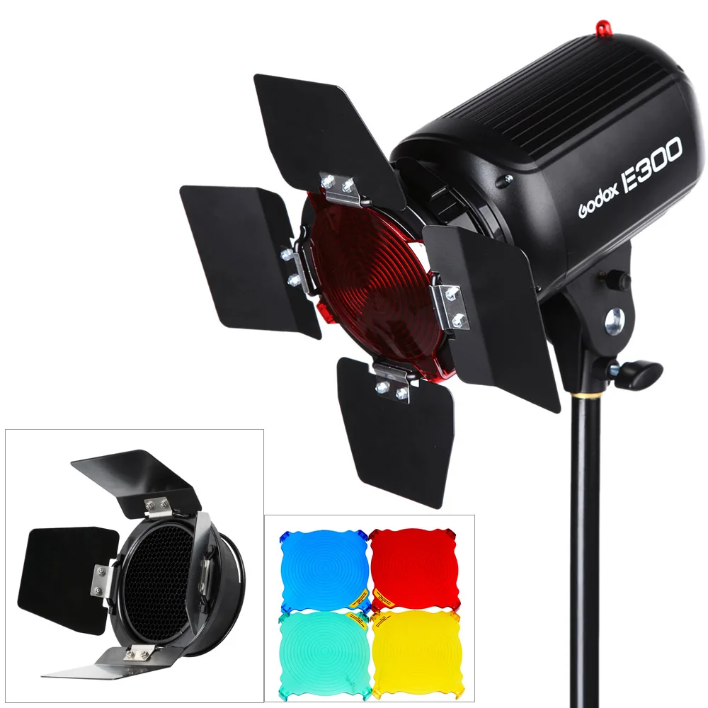 Godox E300 D Профессиональная фотография Фотостудия Speedlite светильник ing лампа 4*300 Вт