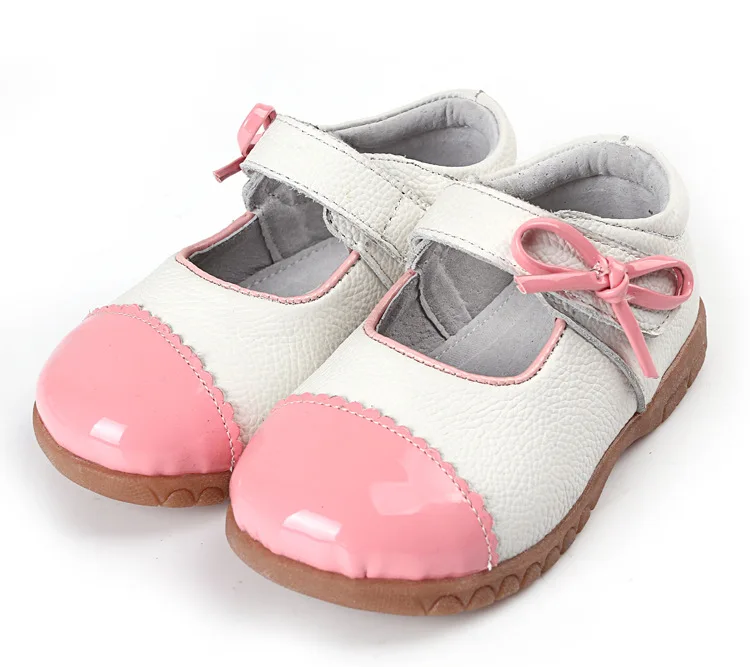 Весенние и осенние модели новые детские туфли принцессы кожи детская обувь - Цвет: Розовый