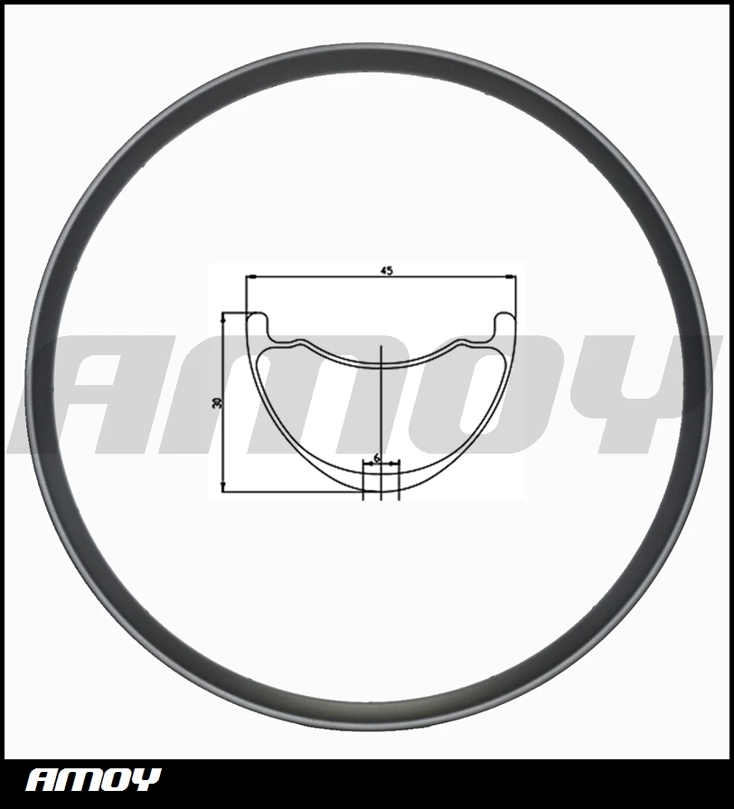 

27.5er MTB AM ENDURO BOOST DH 45mm carbon rim 30mm deep 650B 3K UD 12K matte glossy clincher tubeless 24H 28H 32H 36H