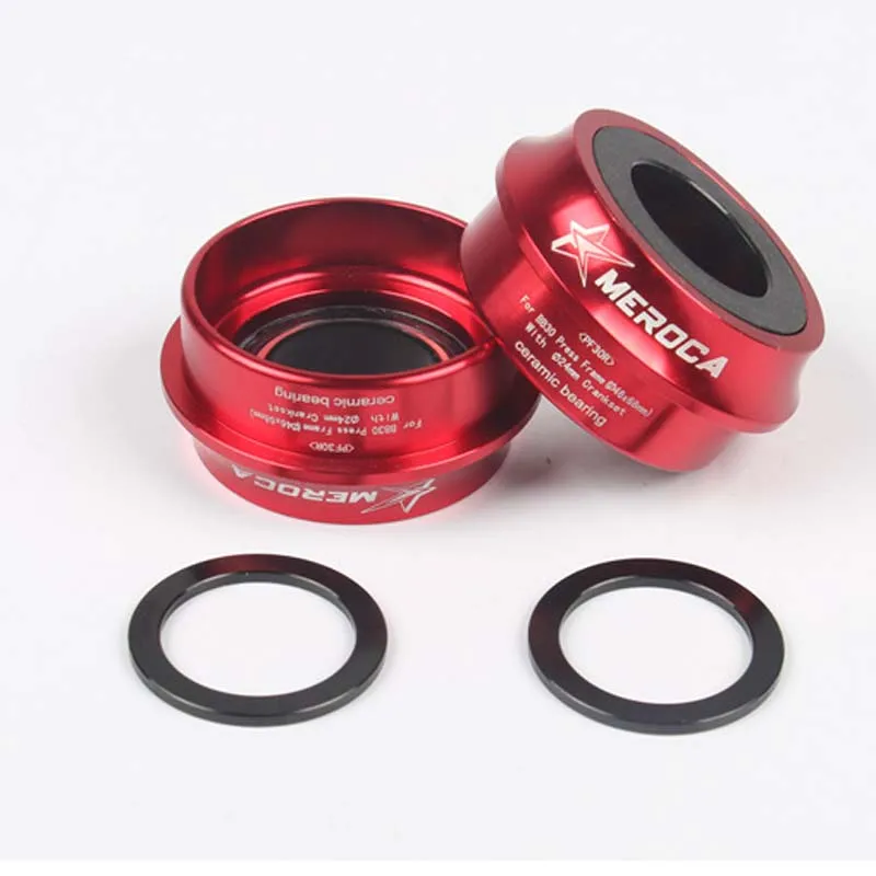

MEROCA Press-Fit bottom bracket 7075AL CNC BB30/PF30 68mm road mountain bike axis GXP 24mm/22mm Ceramic Bearing 68mm bike parts
