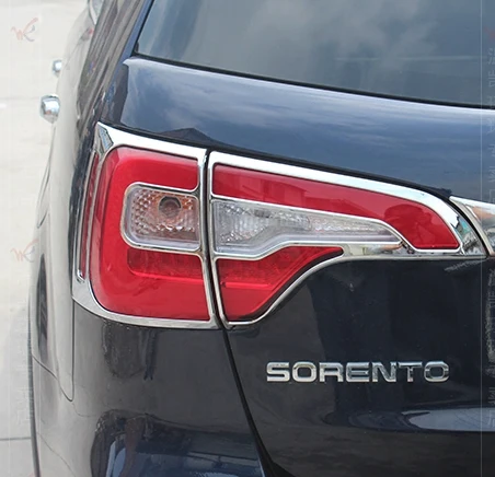 Хромированный ABS пластик 4 шт. задний светильник Накладка для Kia Sorento 2013 2014 |