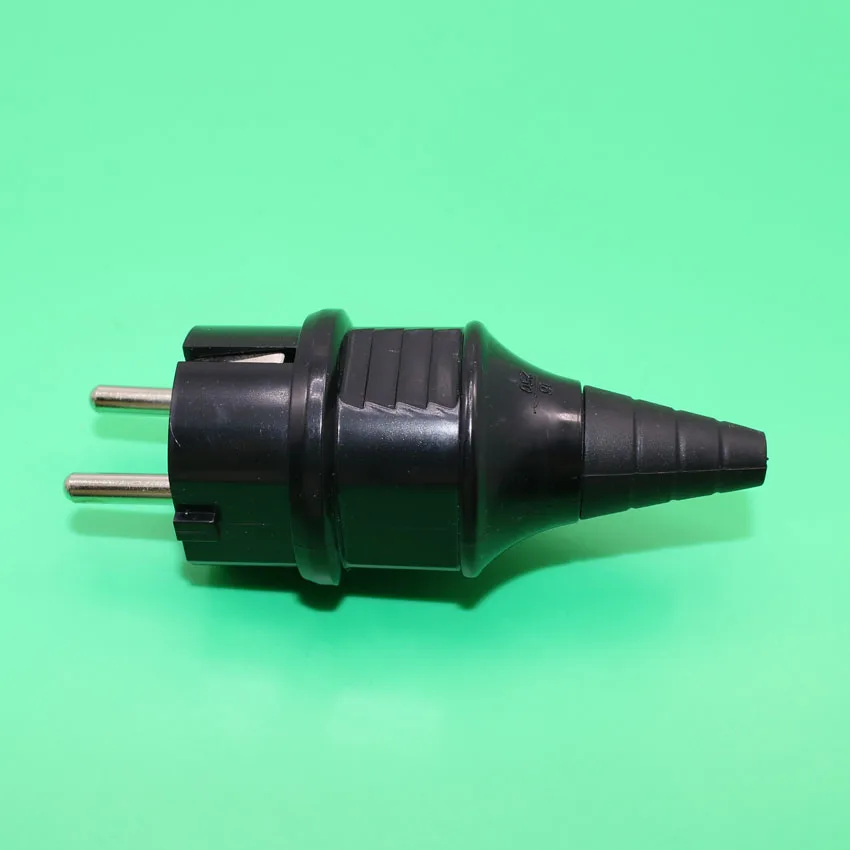 European 2p Elcectrical AC 250V 16A EU germany franch waterproof grounding Power cable plug