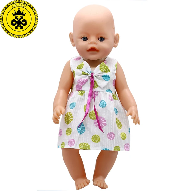 Baby Doll Clothes 5 Colors Small Floral Sleeveless Princess Skirt Dress