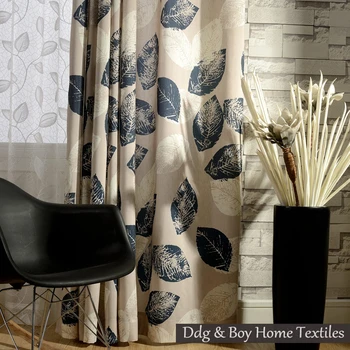 

2020 American luxury style floral shade printed blackout curtains for living room the bedroom window curtain