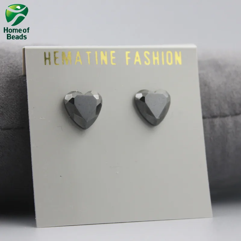 2020 New Cute Love Heart Shape Strong Magnetic Hematite Stud Earrgings Beneficial to Health Lose Weight (1 pair/lot)HE1002 4