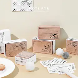 Kawaii журнал кошка штамп DIY craft Деревянные и резиновые штампы для Скрапбукинг Канцелярские Скрапбукинг Стандартный штамп