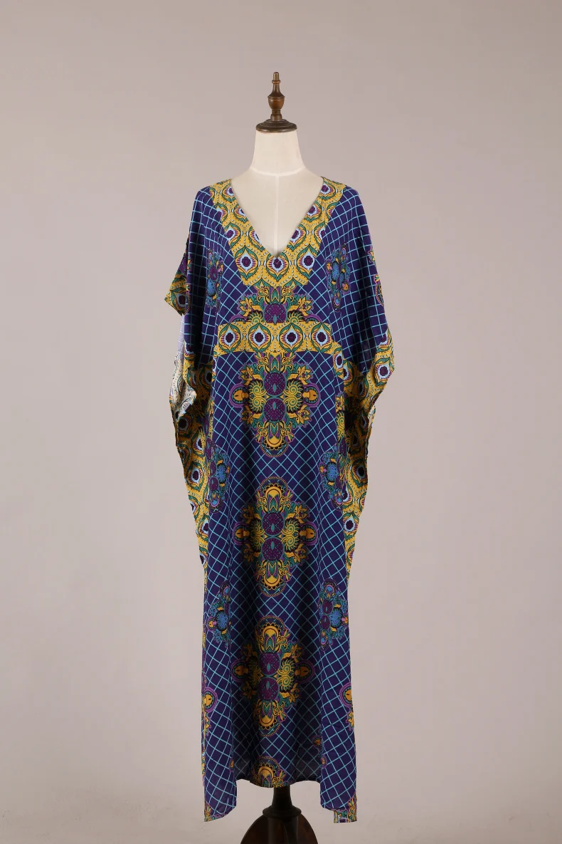 Womens Sexy V Neck Kaftans Maxi Long Beach Cover up Dress Womens Sexy V Neck Kaftans Maxi Long Beach Cover up Dress