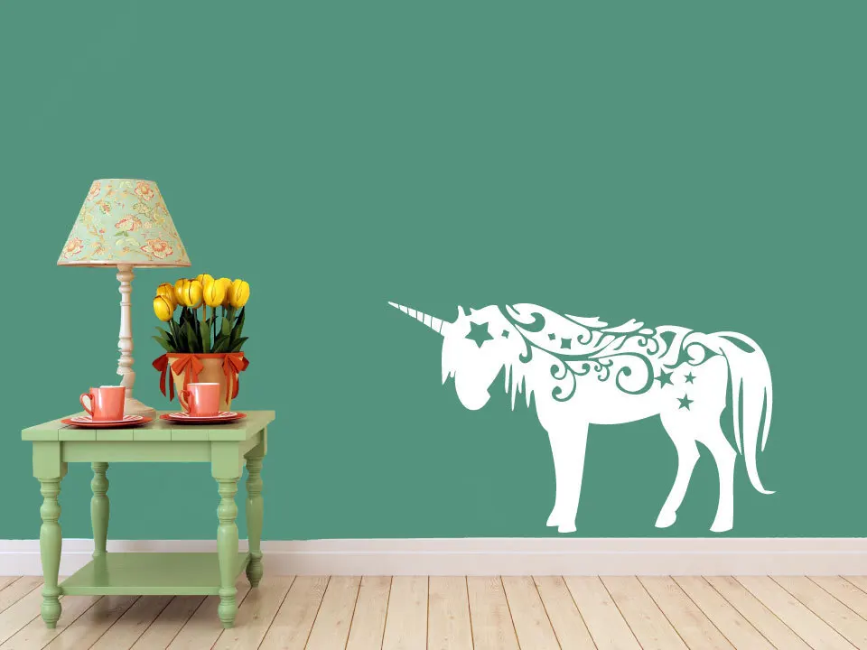 Free shiping Magical Unicorn Vinyl Wall DECAL Animal Interior Design