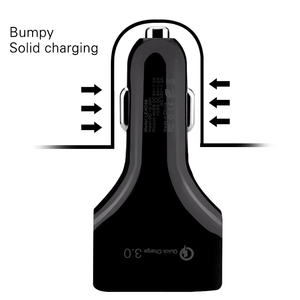 Автомобильное зарядное устройство QC3.0+ 3.5A Быстрая зарядка USB прочное зарядное устройство