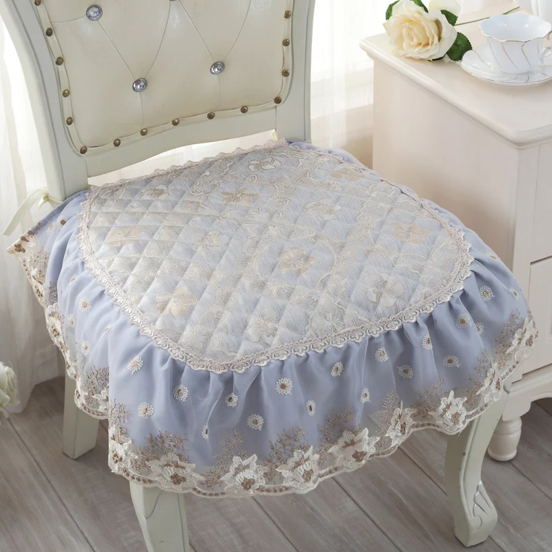 European Style Delicate Chair Cushion With Lace U Shaped Seat Cushions