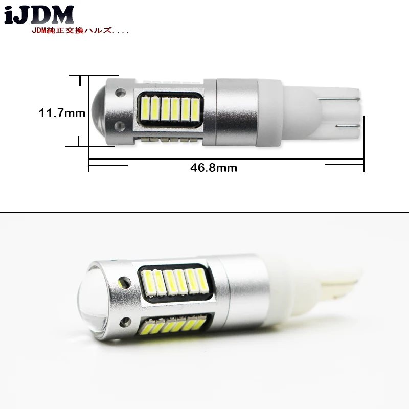 IJDM T10 лампа w5w светодиодный дневные ходовые огни 912 921 906 168 T10 светодиодный просвет светильник тормоза Поворотная сигнальная лампа 12V 6500k белый янтарь желтого и красного цветов