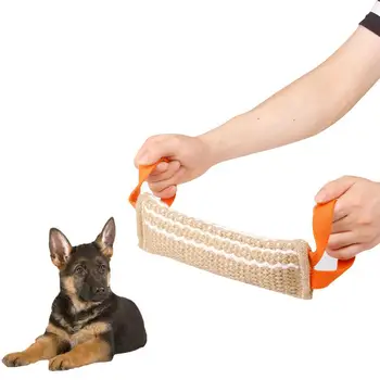 

None Pet Dog Training Pull Bite Toy with 2 Rope Handles Interactive Chewing Toy-25