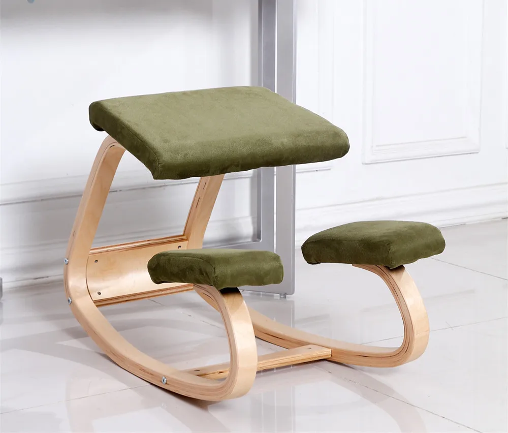 Original Ergonomic Kneeling Chair Stool Wood Posture Support Children Furniture Ergonomic Wooden Kneeling Chair Balancing Body