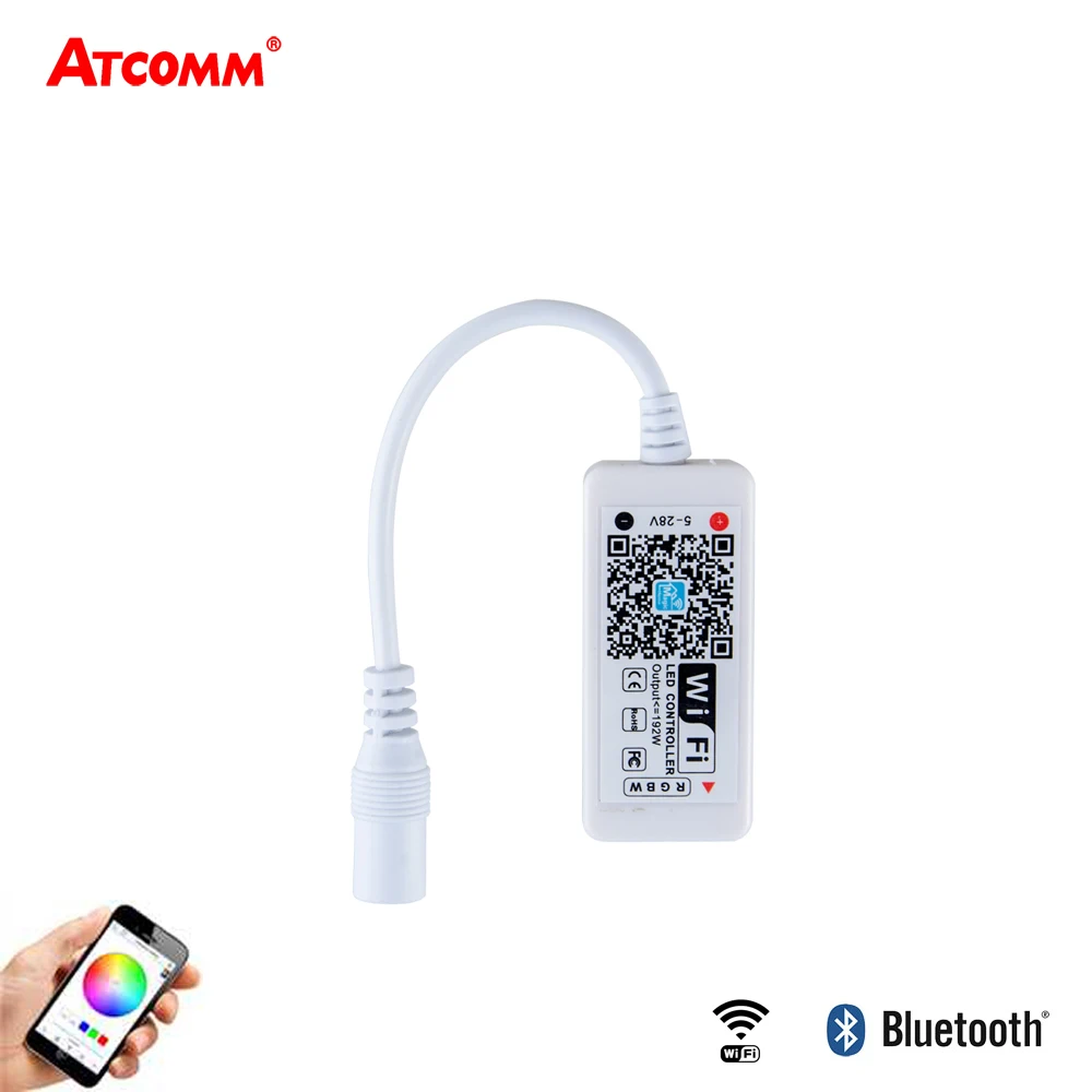 

RGB Bluetooth WiFi Controller 5V-24V RGBW LED Strip Light Dimmer Apply to Android iOS Smartphone 5050 2835 RGB Tape Lamp