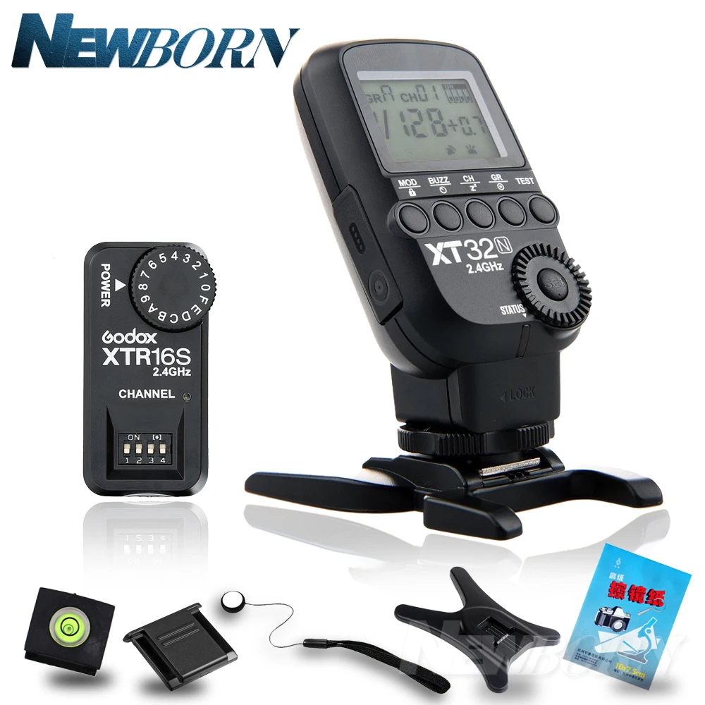 Godox XT32N 2 4G беспроводной 1/8000s HSS Flash Trigger + XTR 16S для Nikon/GODOX V850/V860/V850II/V860C V860N V860 II Flash|flash