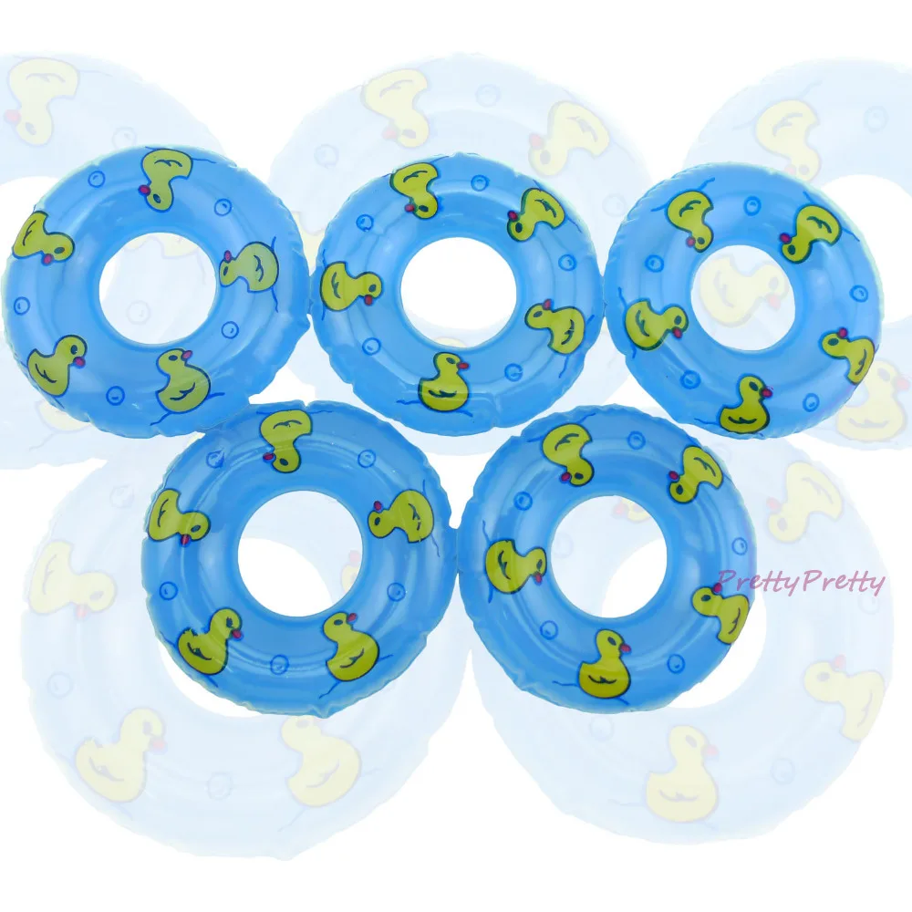 Wholesale Free Shipping 25 Pcs Doll Accessories Blue Swimming Buoy Lifebelt Ring For Barbie Doll Girl