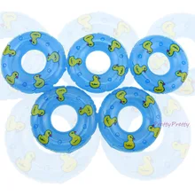 Wholesale Free Shipping 25 Pcs Doll Accessories Blue Swimming Buoy Lifebelt Ring For Barbie Doll Girl