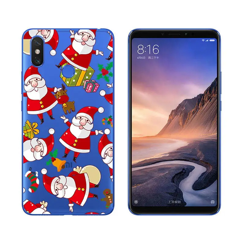 Santa Claus Reindeer Christmas Soft Case Cover For Xiaomi Mi A1 A2 Lite Mix 2S Redmi Note 5 4X 4A Phone Coque Fundas sFor Mi 8   (10)