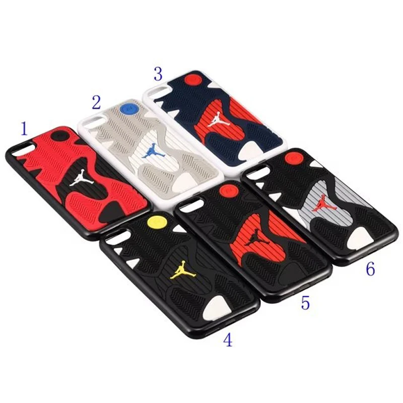 

3D Air Jordan Shoe Sole TPU+Rubber Case For iPhone 7, AJ jumpman Back Cover case, Mobile Phone Cases For iPhone 7 Free Shipping