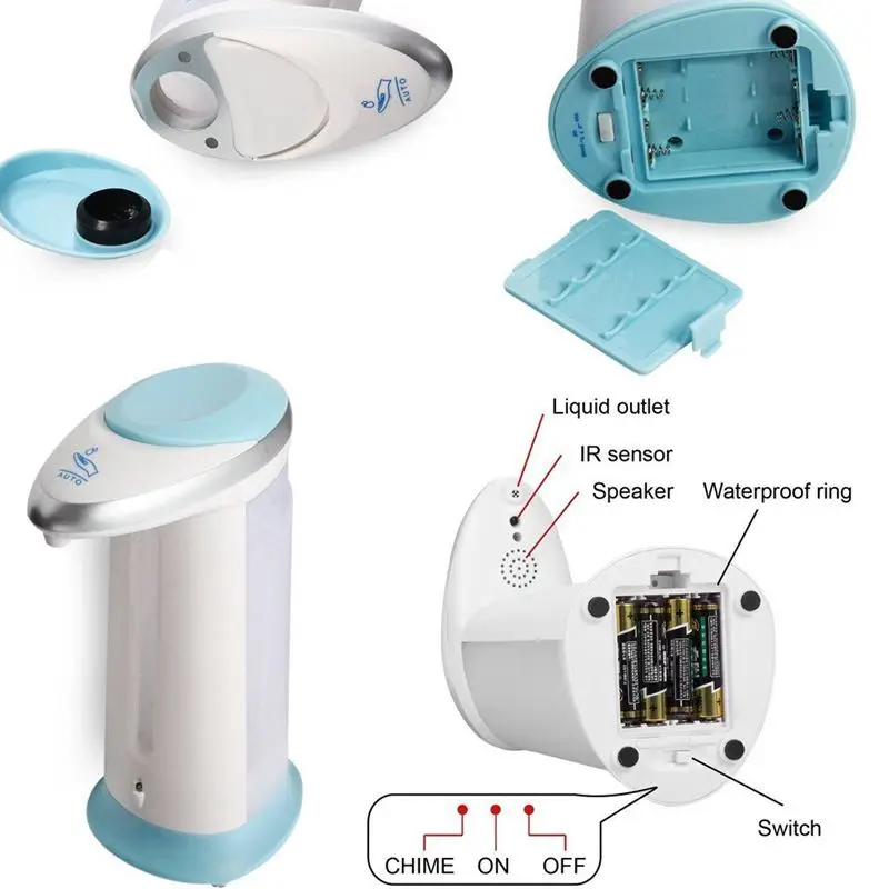 

Infrared body sensing Automatic Soap Dispenser Touchless Countertop Liquid Holder