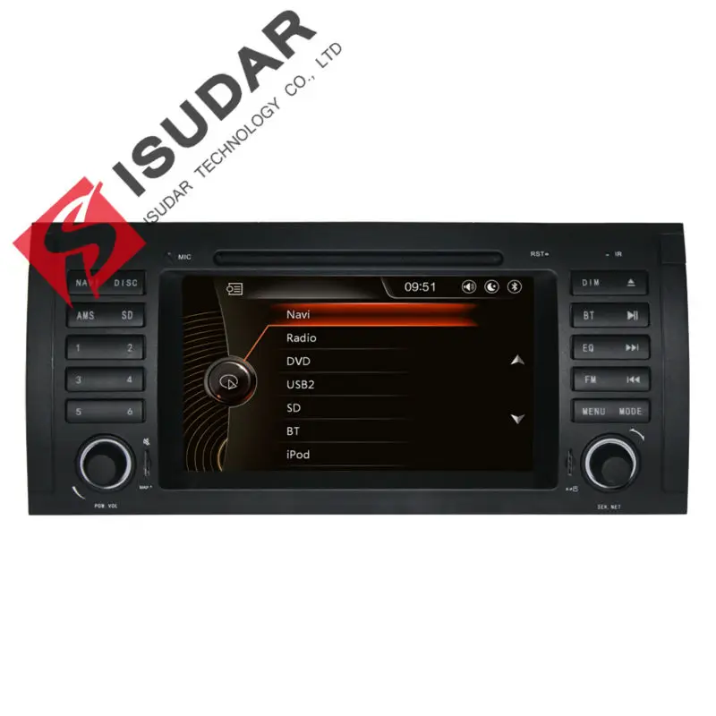

Isudar Car Multimedia Player GPS For BMW/E39/X5/M5/E53 Canbus Radio Capacitive Touch Screen Rear View Camera Microphone