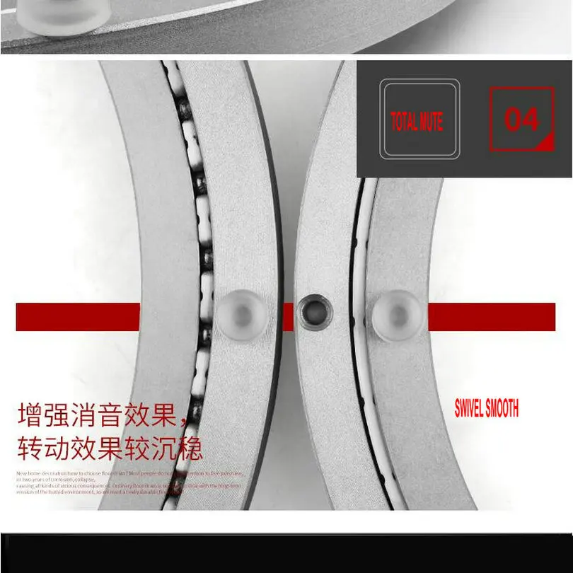 ADVANCED MUTE Aluminium Alloy Lazy Susan Turntable with Upgrade Anti Skid Soft Rubber Tips and Slience Strap_0016