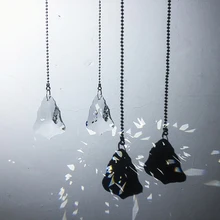 H& D 50 мм прозрачный кристалл Призма кленовый лист потолочный вентилятор тяга цепи, упаковка из 2