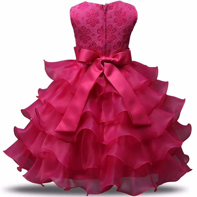 Летнее платье с цветами для маленьких девочек на свадьбу, фатиновое платье-пачка для дня рождения красивое кружевное платье на крестины для девочек, размеры 6, 7, 8