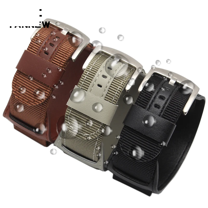 High Quality Nylon Watch Band Watchband Leather Strap 18mm 20mm 22mm