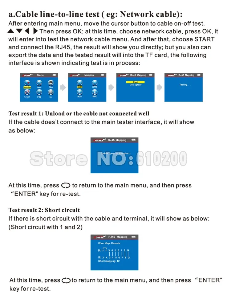 NOYAFA-NF-8601W тестер сетевого кабеля тестер LAN RJ11 RJ45 BNC STP/UTP 5E, 6E LAN Кабельный тестер для 8 шт. портов английская версия