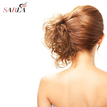 

Chignon Elastic Band Twining Extension Synthetic Hairpiece Curly Scrunchie Tail Pad Puff Bundle Ponytail Updo Accessories H01
