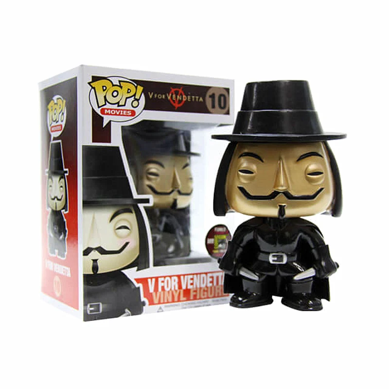 

FUNKO POP Official V for Vendetta 10# Golden Limited Edition Vinyl Action Figures Collectible Model Doll Toys for Birthday Gifts