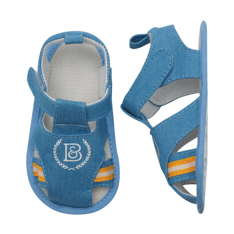 

3 Color Summer Baby Boy Shoes Toddler Baby Boys Print Canvas Soft Sole Anti-slip Shoes Roman Sandals Baby Boy Sandals #L5