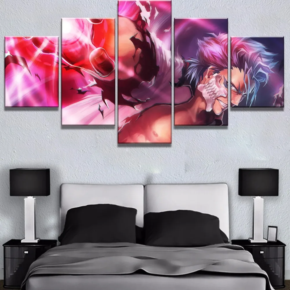 Waliicorners 5 Piece HD Print Picture Bleach Anime Poster Cuadros Decoracion Paintings on Canvas Wall Art for Home Decorations Wall Decor 9