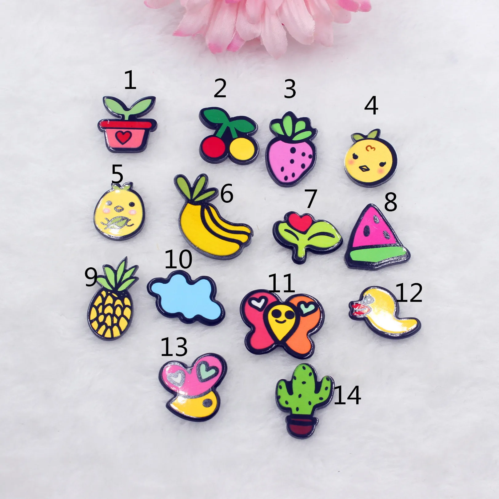 

Kawaii cartoon flat back planar resin patch graffiti Figurine Home decoration craft DIY phone shell hair accessories
